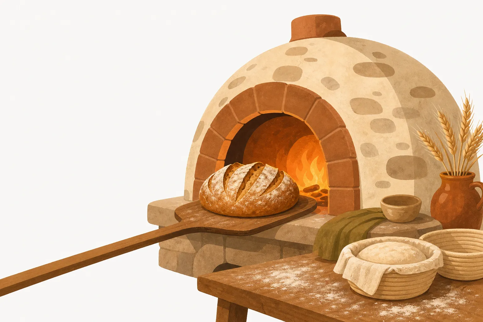 Bake in stone heat