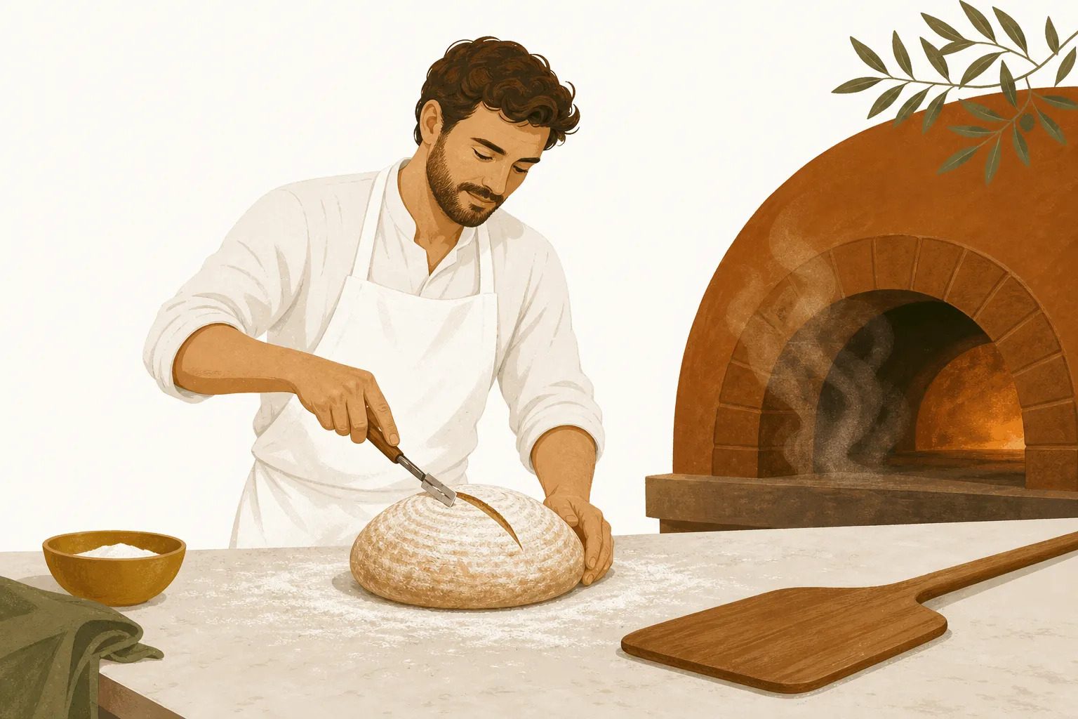 Bake in stone heat